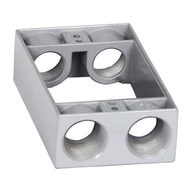 Westgate WXB75‑4 1‑Gang 3/4" 4‑Hole Weatherproof Extension Ring, Gray