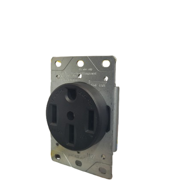 Washington Corp WC-50A4W Flush Stove Range Receptacle 3-pole 4-wire 125/250V 50A