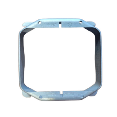 Orbit 42125 2-Gang Raised Device Ring – 4" Galvanized Steel
