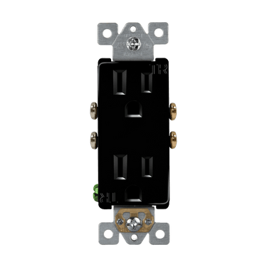 Enerlites 61501-TR-BK Duplex Receptacle TR 15A 10-Pack