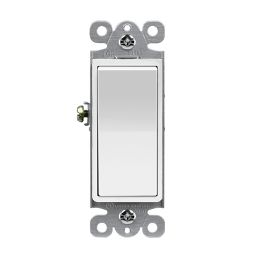 Enerlites 91150-W Residential Grade Decorator Switch Single pole 15A 120/277VAC 10-pack