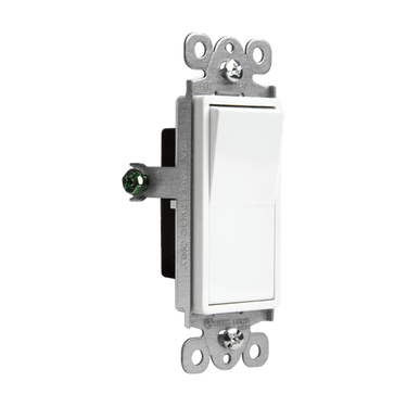 Enerlites 91150-W Residential Grade Decorator Switch Single pole 15A 120/277VAC 10-pack