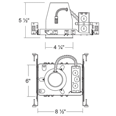 AH Lighting 4" IC AT LED HOUSING NEW CONSTRUCTION CAN