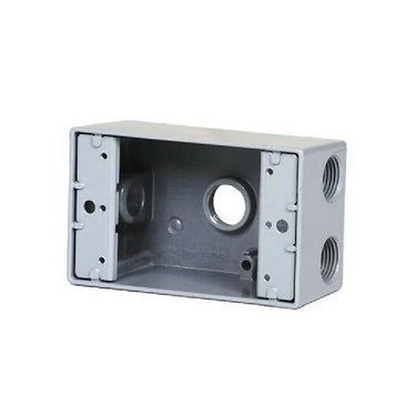 Westgate W1B75-4 4-Hole ¾" Weatherproof Electrical Outlet Box Gray