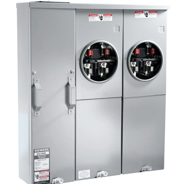 SIEMENS WEPK2211 200A 2 Gang Meter Uni-Pak 2 Meter Position, EUSERC Approved