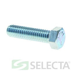 Selecta Hex Bolt 1/4-20 x 1 Fully Threaded Steel Zinc Plated | 100 pcs