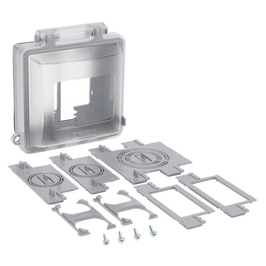 TITAN3 TWCW2PC 2-Gang Extra Duty Non-metallic Weatherproof In-Use Cover (73 in 1 config.)