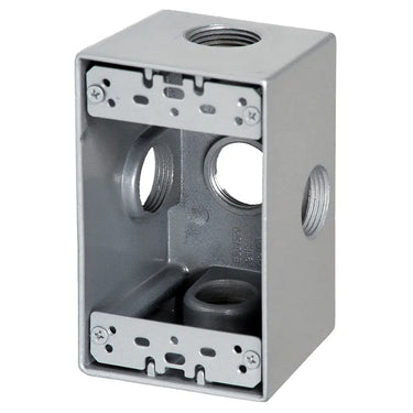 Westgate W1DB100-5X 1-Gang Deep 1" 5-Hole Weatherproof Electrical Box