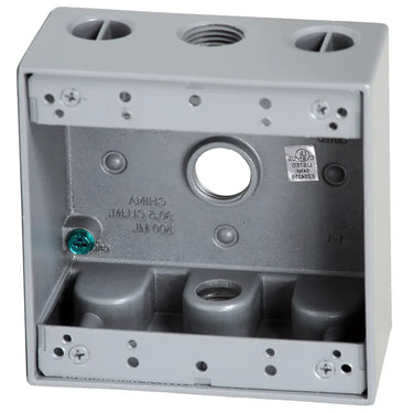 Westgate W2B100-3 2-Gang 1" 3-Hole Weatherproof Electrical Box